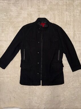 Alfani Black Military Field Jacket